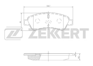 Комплект тормозных колодок (ZEKKERT: BS-1433)