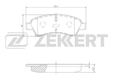 Комплект тормозных колодок (ZEKKERT: BS-1434)