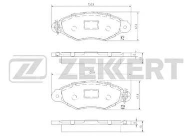 Комплект тормозных колодок (ZEKKERT: BS-1443)