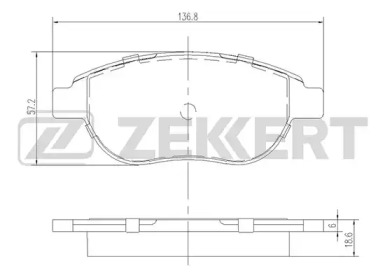 Комплект тормозных колодок (ZEKKERT: BS-1447)