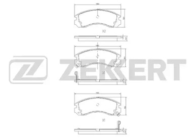 Комплект тормозных колодок (ZEKKERT: BS-1448)