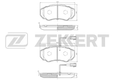 Комплект тормозных колодок (ZEKKERT: BS-1460)