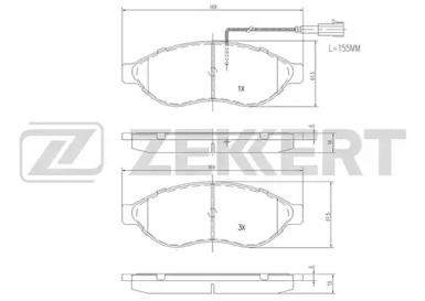 Комплект тормозных колодок (ZEKKERT: BS-1469)