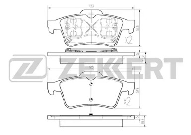 Комплект тормозных колодок (ZEKKERT: BS-1474)