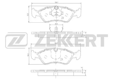 Комплект тормозных колодок (ZEKKERT: BS-1488)