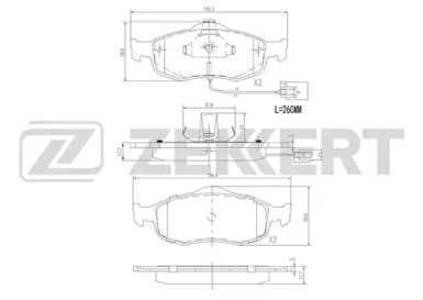 Комплект тормозных колодок (ZEKKERT: BS-1620)