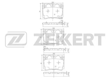 Комплект тормозных колодок (ZEKKERT: BS-1637)