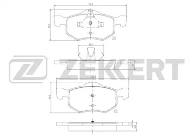 Комплект тормозных колодок (ZEKKERT: BS-1671)