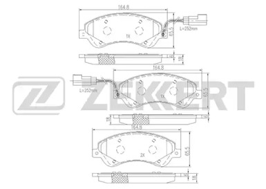 Комплект тормозных колодок (ZEKKERT: BS-1681)