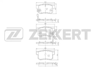 Комплект тормозных колодок (ZEKKERT: BS-1713)