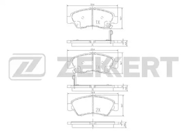 Комплект тормозных колодок (ZEKKERT: BS-1717)