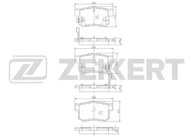 Комплект тормозных колодок (ZEKKERT: BS-1720)