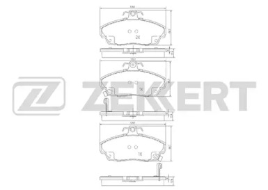 Комплект тормозных колодок (ZEKKERT: BS-1724)