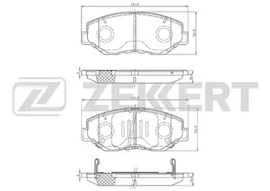 Комплект тормозных колодок (ZEKKERT: BS-1744)