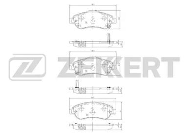 Комплект тормозных колодок (ZEKKERT: BS-1753)