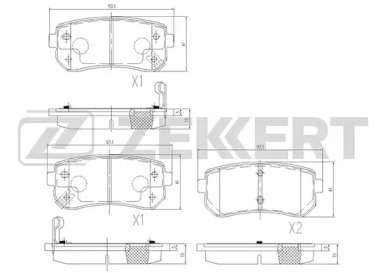 Комплект тормозных колодок (ZEKKERT: BS-1759)