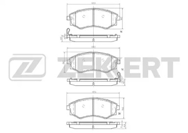 Комплект тормозных колодок (ZEKKERT: BS-1767)