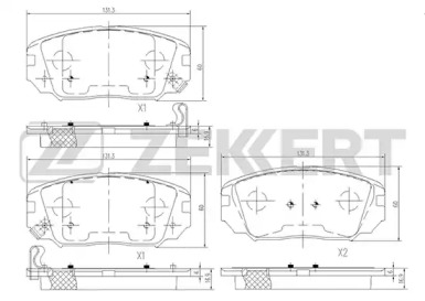 Комплект тормозных колодок (ZEKKERT: BS-1780)