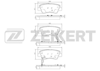 Комплект тормозных колодок (ZEKKERT: BS-1788)