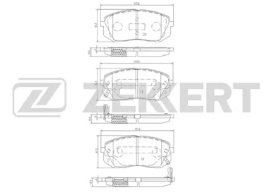 Комплект тормозных колодок (ZEKKERT: BS-1791)