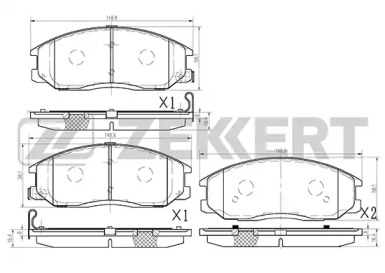 Комплект тормозных колодок (ZEKKERT: BS-1794)