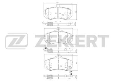 Комплект тормозных колодок (ZEKKERT: BS-1797)