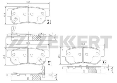 Комплект тормозных колодок (ZEKKERT: BS-1803)