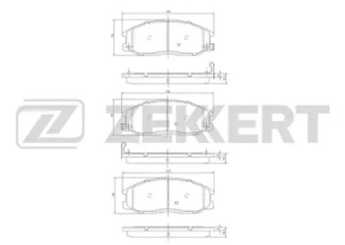 Комплект тормозных колодок (ZEKKERT: BS-1804)