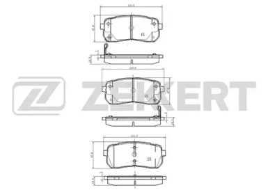 Комплект тормозных колодок (ZEKKERT: BS-1811)