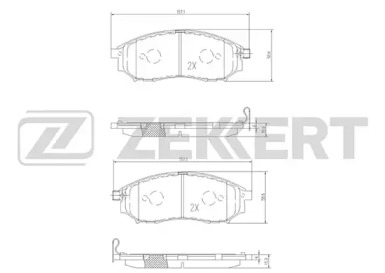 Комплект тормозных колодок (ZEKKERT: BS-1822)