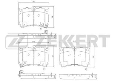 Комплект тормозных колодок (ZEKKERT: BS-2030)