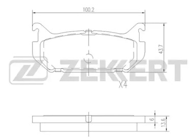 Комплект тормозных колодок (ZEKKERT: BS-2037)