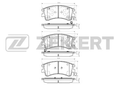 Комплект тормозных колодок (ZEKKERT: BS-2064)