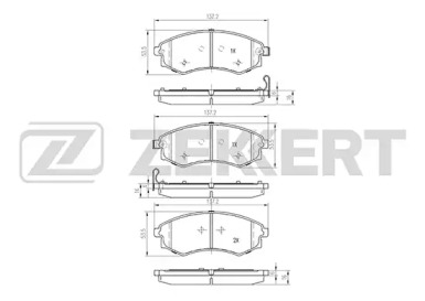 Комплект тормозных колодок (ZEKKERT: BS-2067)