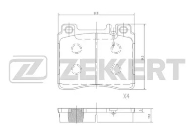 Комплект тормозных колодок (ZEKKERT: BS-2071)