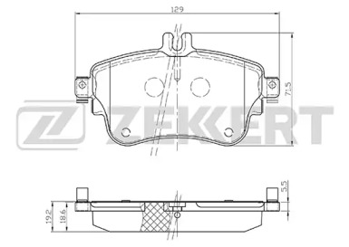 Комплект тормозных колодок (ZEKKERT: BS-2073)