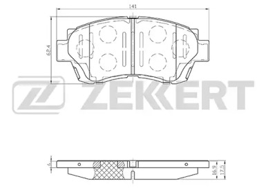 Комплект тормозных колодок (ZEKKERT: BS-2080)