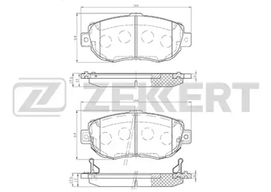 Комплект тормозных колодок (ZEKKERT: BS-2086)