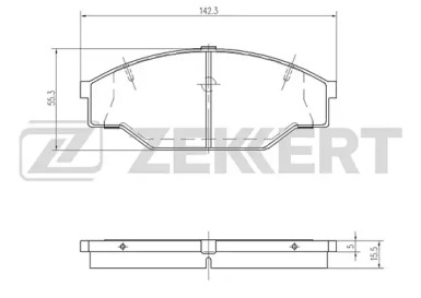 Комплект тормозных колодок (ZEKKERT: BS-2088)