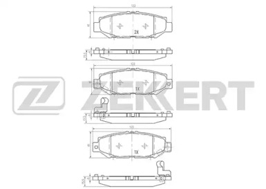 Комплект тормозных колодок (ZEKKERT: BS-2097)