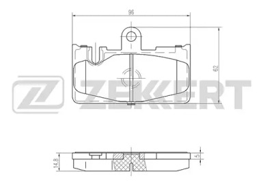 Комплект тормозных колодок (ZEKKERT: BS-2099)