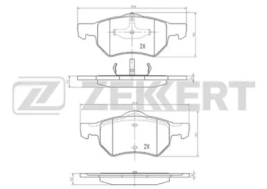 Комплект тормозных колодок (ZEKKERT: BS-2106)