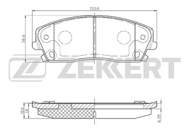 Комплект тормозных колодок (ZEKKERT: BS-2107)