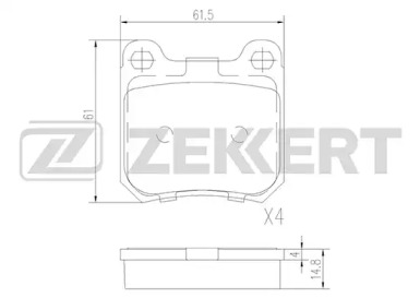 Комплект тормозных колодок (ZEKKERT: BS-2111)