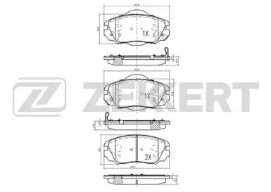 Комплект тормозных колодок (ZEKKERT: BS-2113)