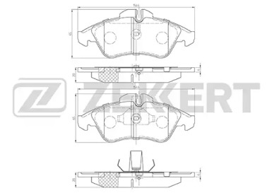 Комплект тормозных колодок (ZEKKERT: BS-2123)