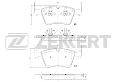 Комплект тормозных колодок (ZEKKERT: BS-2126)