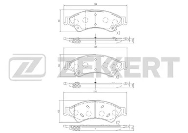 Комплект тормозных колодок (ZEKKERT: BS-2127)