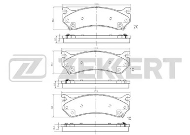 Комплект тормозных колодок (ZEKKERT: BS-2128)