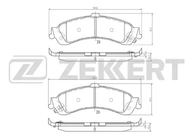 Комплект тормозных колодок (ZEKKERT: BS-2129)